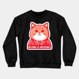 Nothing Is Impossible Cat Crewneck Sweatshirt